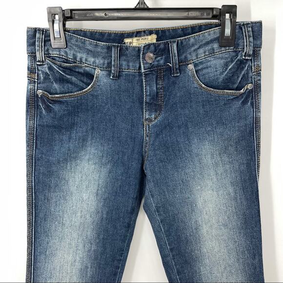 Free People Mid Rise Skinny Jeans 27 Y2K Retro Boho Bohemian Casual - Picture 2 of 5